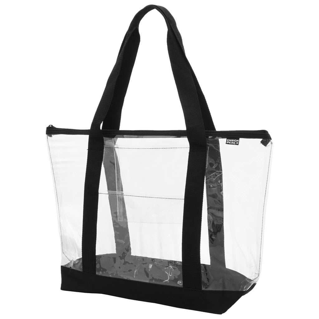 Ensign Peak Clear Zipper Tote with Color Trim